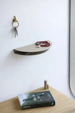 Half Moon Shelf: Warm Grey: Small