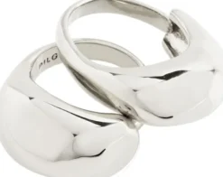 HARRISON rings, 2-in-1 set, silver-plated