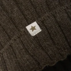 Hat Knit Alpaca Pompom