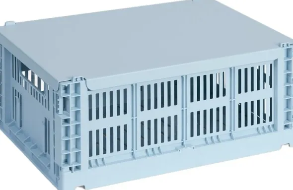 HAY Colour Crate Lid Metal-Medium-Soft blue