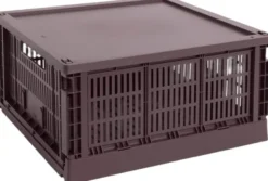 HAY Colour Crate Lid Plastic-Large Square-Bordeaux