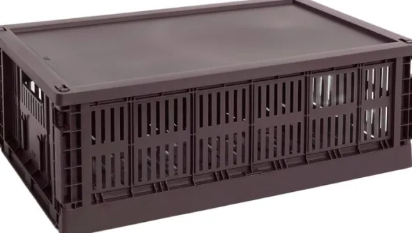 HAY Colour Crate Lid Plastic-Large-Bordeaux