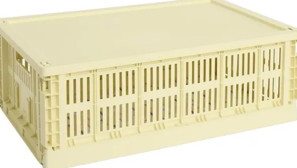 HAY Colour Crate Lid Plastic-Large-Light yellow