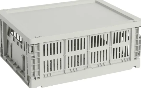 HAY Colour Crate Lid Plastic-Medium-Grey