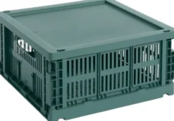 HAY Colour Crate Lid Plastic-Medium Square / Cube-Dark green