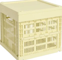 HAY Colour Crate Lid Plastic-Medium Square / Cube-Light yellow