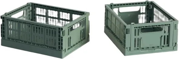 HAY Colour Crate Mini-Set of 2-Sage green