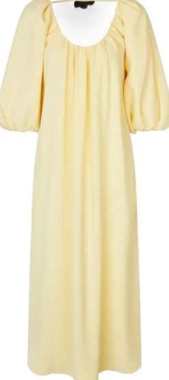 2395 Heavy Crepe, Romantic Voluminous Sleeve Dress