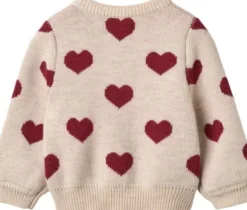Jacquard Strik Cardigan Hjerter