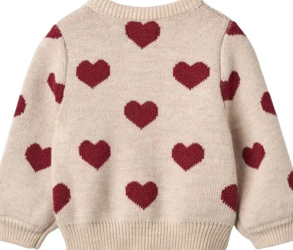 Jacquard Strik Cardigan Hjerter