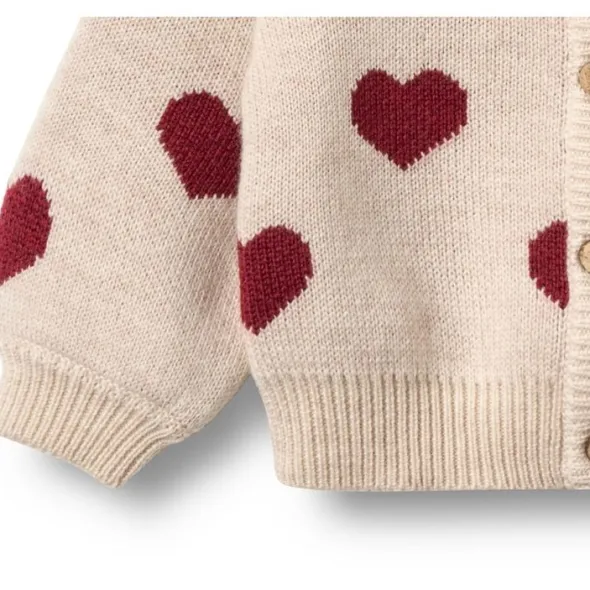 Jacquard Strik Cardigan Hjerter