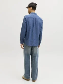 JJESUMMER LINEN BLEND SHIRT L/S SN