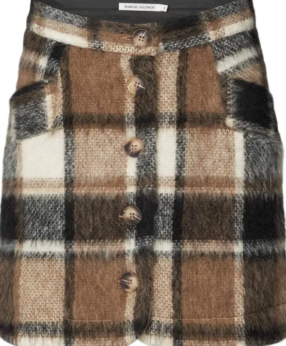 Jumbo check short skirt - Olympia