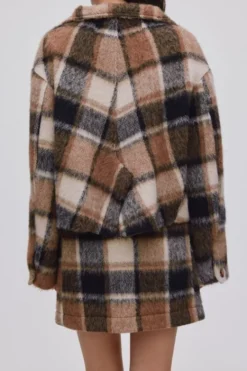 Jumbo check short skirt - Olympia