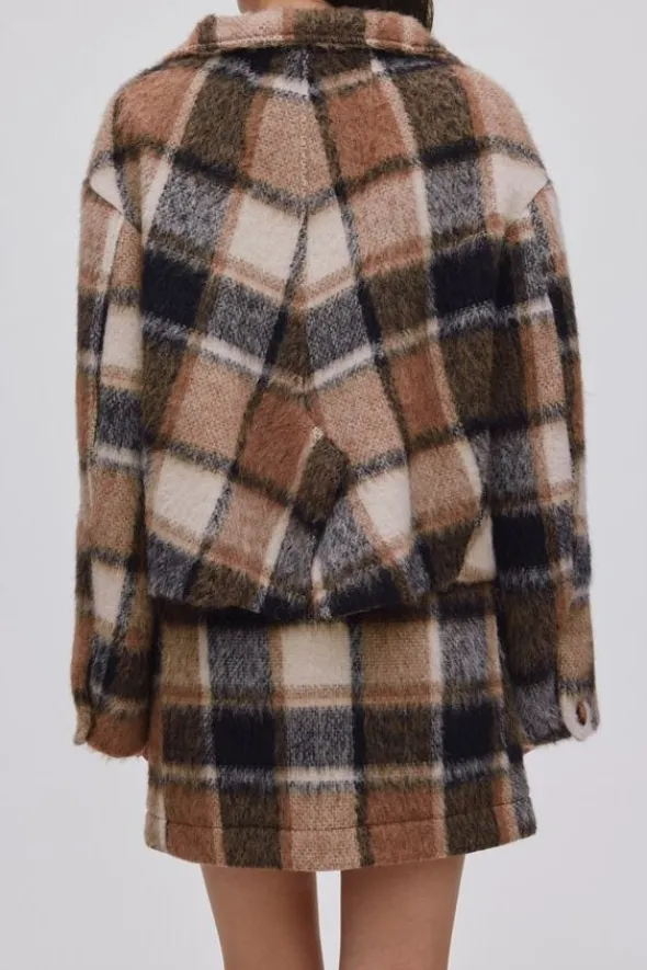 Jumbo check short skirt - Olympia