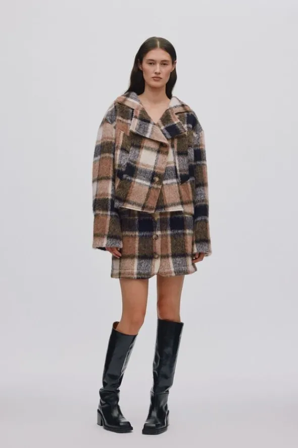 Jumbo check short skirt - Olympia