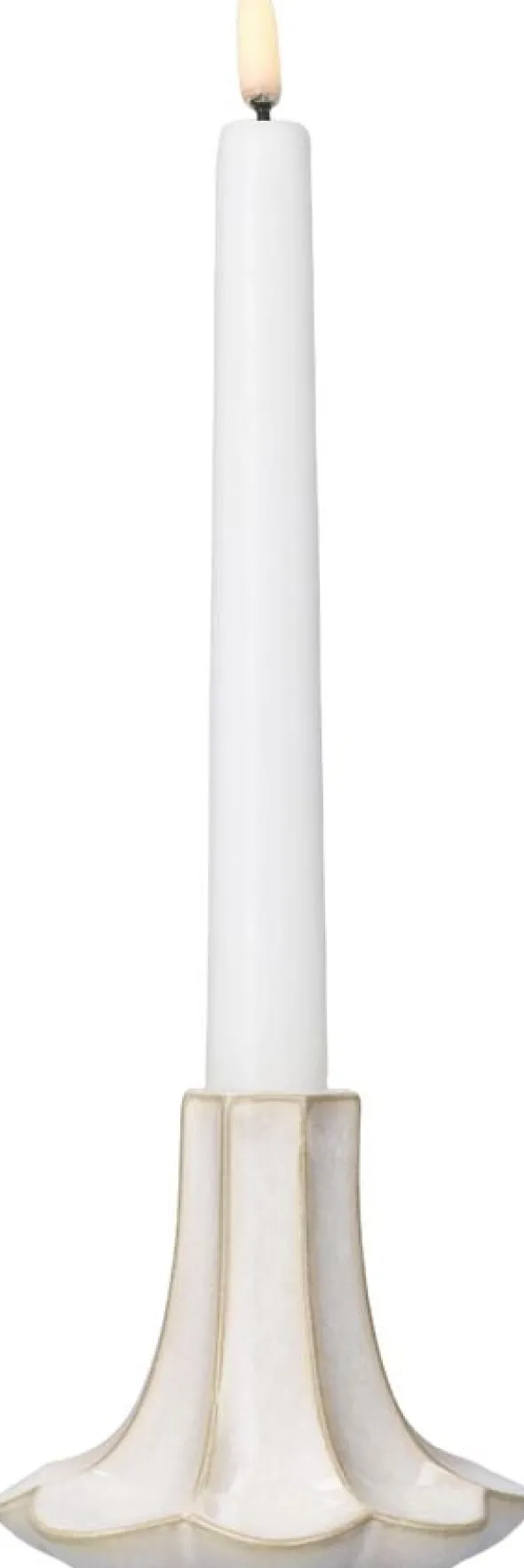 Kantarel Lysestage H10 cm sand