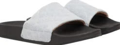 LA BOCA - QUILTED DENIM SLIDES
