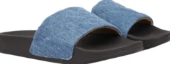 LA BOCA - QUILTED DENIM SLIDES
