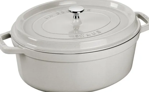 La Cocotte Gryta 37 cm / 8 l, Oval, White Truffle, Gjutjärn