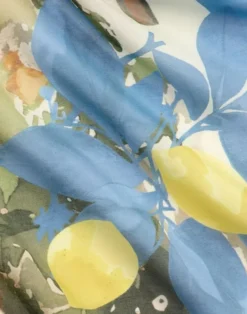 Landscape-Print Cotton-Silk Square Scarf