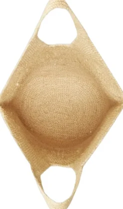 LEAH LOGO HOBO RAPHIA - NATURAL