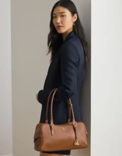 Leather Large Marcy Zip Satchel