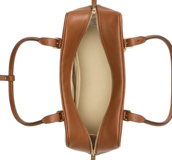 Leather Large Marcy Zip Satchel