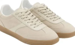 Leather mixed sneakers