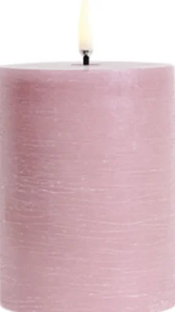 LED pillar candle, Dusty rose
