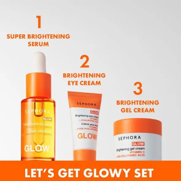 LET'S GET GLOWY SET - Minikit för vård och rutin för lyster