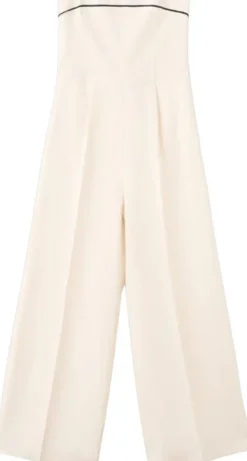 Linen bandeau jumpsuit