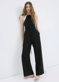 Linen halter jumpsuit