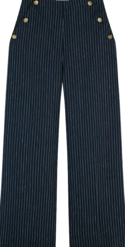 LINEN NAUTICAL STRIPE GB WIDELEG