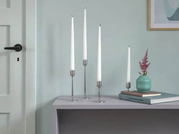 Ljusstake Dorotea 7 x 23,5 cm Blankt stål