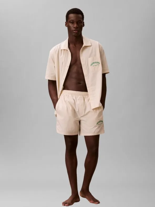 Logo Embroidery Pyjama Shorts