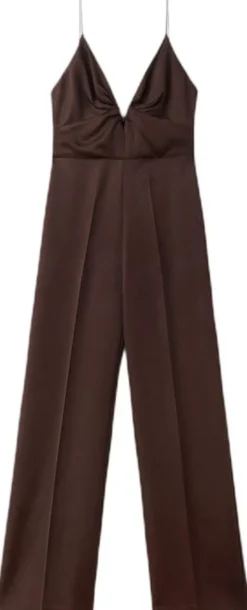 Long jumpsuit with V-neck