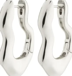 LOULIA recycled wavy earrings silver-plated