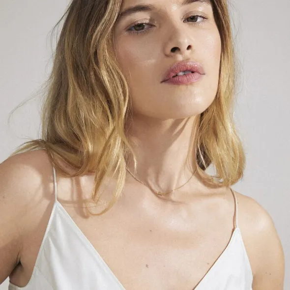 LOVE recycled necklace gold-plated