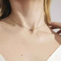 LOVE recycled necklace gold-plated