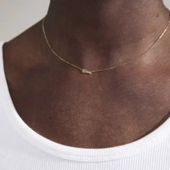 LOVE recycled necklace gold-plated