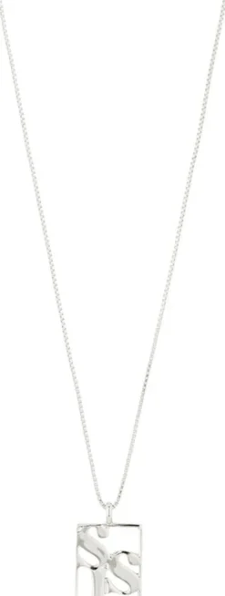 LOVE TAG, recycled SIS necklace silver-plated