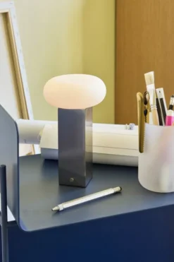 Low Portable Lamp Nickel