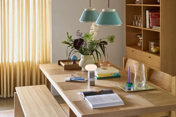 Low Portable Lamp Nickel