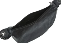 MELLOW LEATHER HOBO / NERO