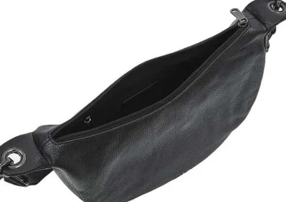 MELLOW LEATHER HOBO / NERO