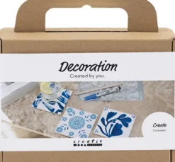 Mini DIY Kit Dekoration, Porcelæns coasters