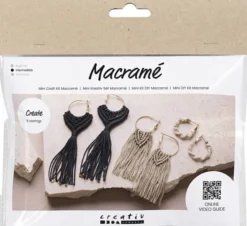 Mini DIY Kit Macramé, Øreringe