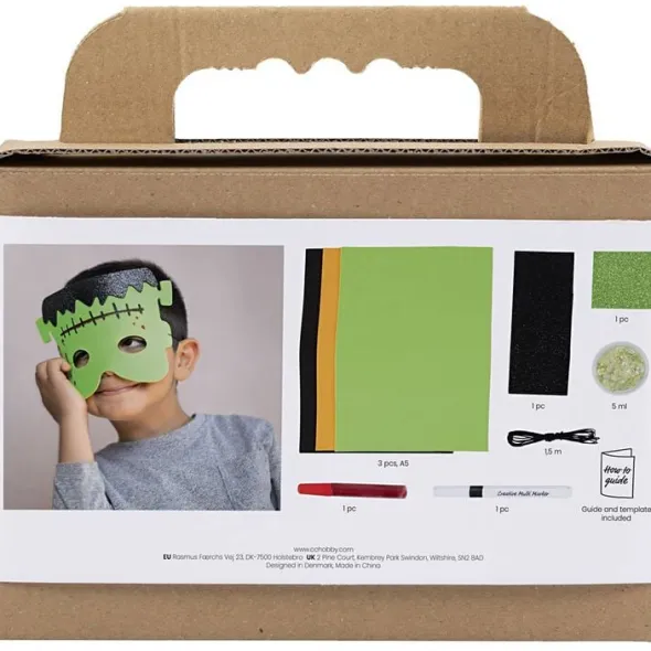 Mini DIY Kit Spooky Udklædning, Masker