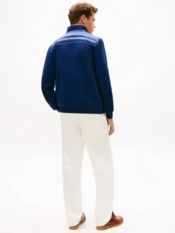 Mixed Texture Tipped Zip-Thru Jacket